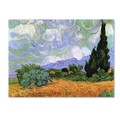 Trademark Fine Art Vincent van Gogh 'Wheatfield with Cypresses 1889' Canvas Art, 35x47 BL0004-C3547GG